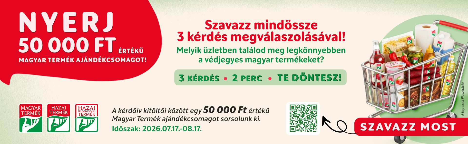 Szavazz mindössze 3 kérdés megválaszolásával!