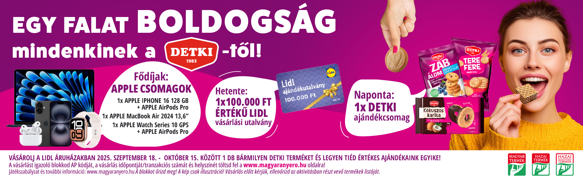 Egy falat boldogságért keresd a Detki termékeit a Lidlben!