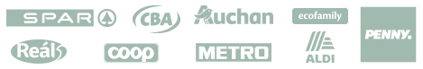 Spar CBA Auchan Aldi PennyMarket Reál Coop Metro